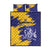 Custom Barbados Royals Cricket Quilt Bed Set Coat Of Arms Flag Style