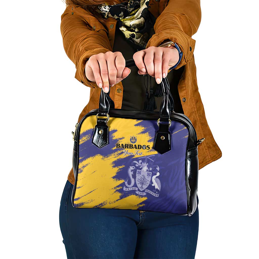 Custom Barbados Royals Cricket Shoulder Handbag Coat Of Arms Flag Style