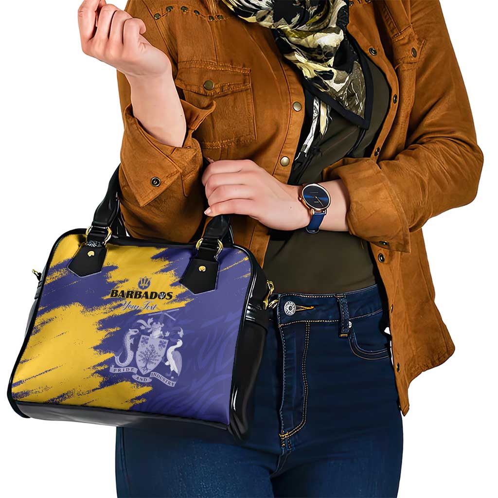 Custom Barbados Royals Cricket Shoulder Handbag Coat Of Arms Flag Style