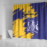 Custom Barbados Royals Cricket Shower Curtain Coat Of Arms Flag Style