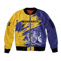 Custom Barbados Royals Cricket Sleeve Zip Bomber Jacket Coat Of Arms Flag Style