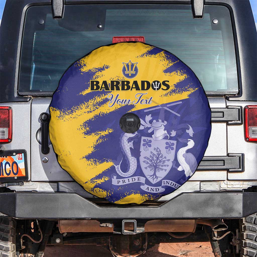 Custom Barbados Royals Cricket Spare Tire Cover Coat Of Arms Flag Style