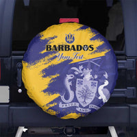Custom Barbados Royals Cricket Spare Tire Cover Coat Of Arms Flag Style