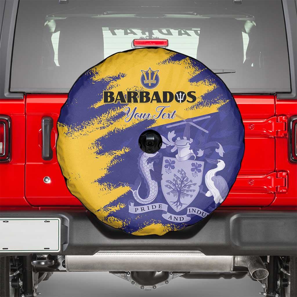 Custom Barbados Royals Cricket Spare Tire Cover Coat Of Arms Flag Style