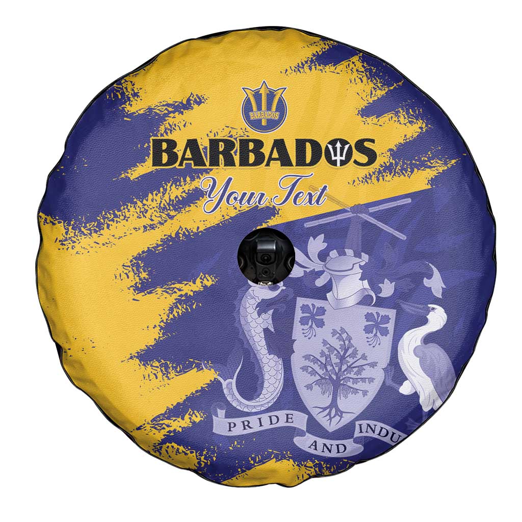 Custom Barbados Royals Cricket Spare Tire Cover Coat Of Arms Flag Style