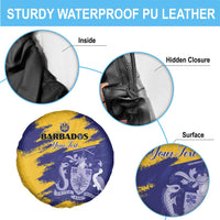 Custom Barbados Royals Cricket Spare Tire Cover Coat Of Arms Flag Style