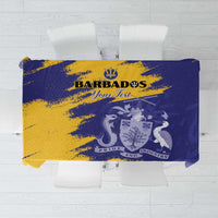 Custom Barbados Royals Cricket Tablecloth Coat Of Arms Flag Style