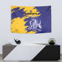 Custom Barbados Royals Cricket Tapestry Coat Of Arms Flag Style