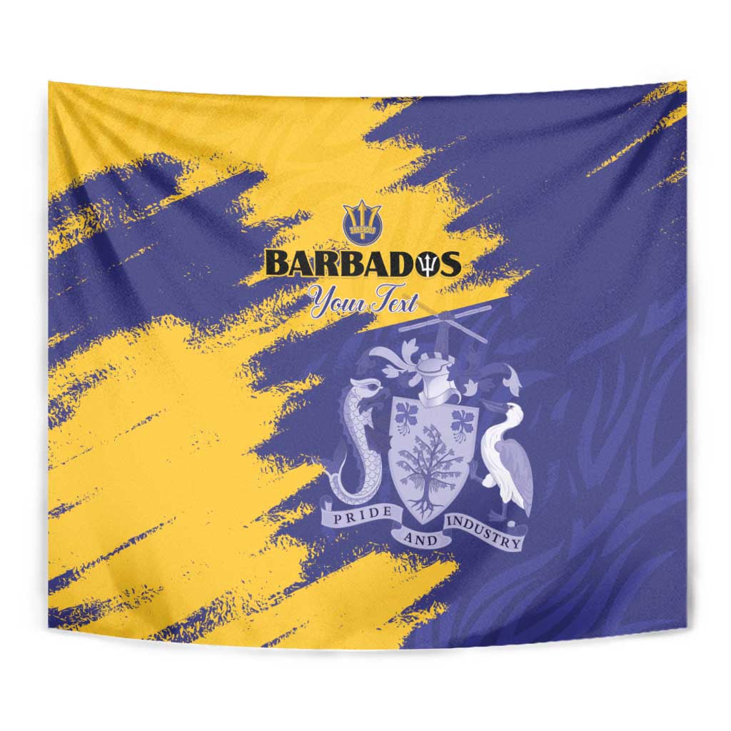 Custom Barbados Royals Cricket Tapestry Coat Of Arms Flag Style