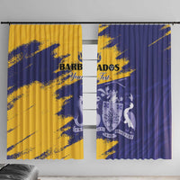 Custom Barbados Royals Cricket Window Curtain Coat Of Arms Flag Style