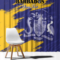 Custom Barbados Royals Cricket Window Curtain Coat Of Arms Flag Style