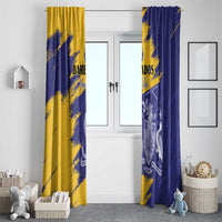 Custom Barbados Royals Cricket Window Curtain Coat Of Arms Flag Style