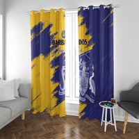 Custom Barbados Royals Cricket Window Curtain Coat Of Arms Flag Style