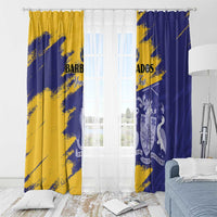 Custom Barbados Royals Cricket Window Curtain Coat Of Arms Flag Style