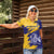 Custom Barbados Royals Cricket Women Polo Shirt Coat Of Arms Flag Style