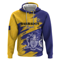 Custom Barbados Royals Cricket Zip Hoodie Coat Of Arms Flag Style