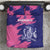 Custom Barbados Royals Cricket Bedding Set Coat Of Arms Pink - Blue Color