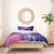 Custom Barbados Royals Cricket Bedding Set Coat Of Arms Pink - Blue Color
