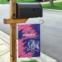 Custom Barbados Royals Cricket Garden Flag Coat Of Arms Pink - Blue Color