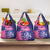 Custom Barbados Royals Cricket Grocery Bag Coat Of Arms Pink - Blue Color