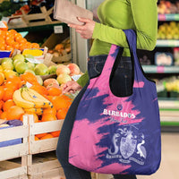 Custom Barbados Royals Cricket Grocery Bag Coat Of Arms Pink - Blue Color