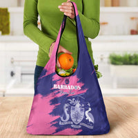 Custom Barbados Royals Cricket Grocery Bag Coat Of Arms Pink - Blue Color
