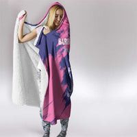 Custom Barbados Royals Cricket Hooded Blanket Coat Of Arms Pink - Blue Color
