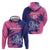 Custom Barbados Royals Cricket Hoodie Coat Of Arms Pink - Blue Color
