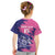Custom Barbados Royals Cricket Kid T Shirt Coat Of Arms Pink - Blue Color