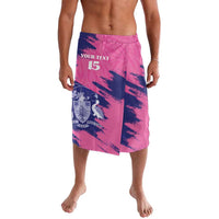 Custom Barbados Royals Cricket Lavalava Coat Of Arms Pink - Blue Color