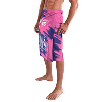 Custom Barbados Royals Cricket Lavalava Coat Of Arms Pink - Blue Color