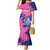 Custom Barbados Royals Cricket Mermaid Dress Coat Of Arms Pink - Blue Color