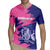 Custom Barbados Royals Cricket Rugby Jersey Coat Of Arms Pink - Blue Color