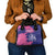 Custom Barbados Royals Cricket Shoulder Handbag Coat Of Arms Pink - Blue Color