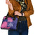Custom Barbados Royals Cricket Shoulder Handbag Coat Of Arms Pink - Blue Color