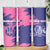 Custom Barbados Royals Cricket Skinny Tumbler Coat Of Arms Pink - Blue Color
