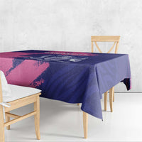 Custom Barbados Royals Cricket Tablecloth Coat Of Arms Pink - Blue Color