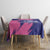 Custom Barbados Royals Cricket Tablecloth Coat Of Arms Pink - Blue Color
