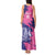 Custom Barbados Royals Cricket Tank Maxi Dress Coat Of Arms Pink - Blue Color