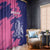 Custom Barbados Royals Cricket Window Curtain Coat Of Arms Pink - Blue Color