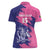 Custom Barbados Royals Cricket Women Polo Shirt Coat Of Arms Pink - Blue Color