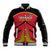 Custom Trinidad and Tobago Cricket Baseball Jacket Wave Yuh Flag - Trinbago Strong