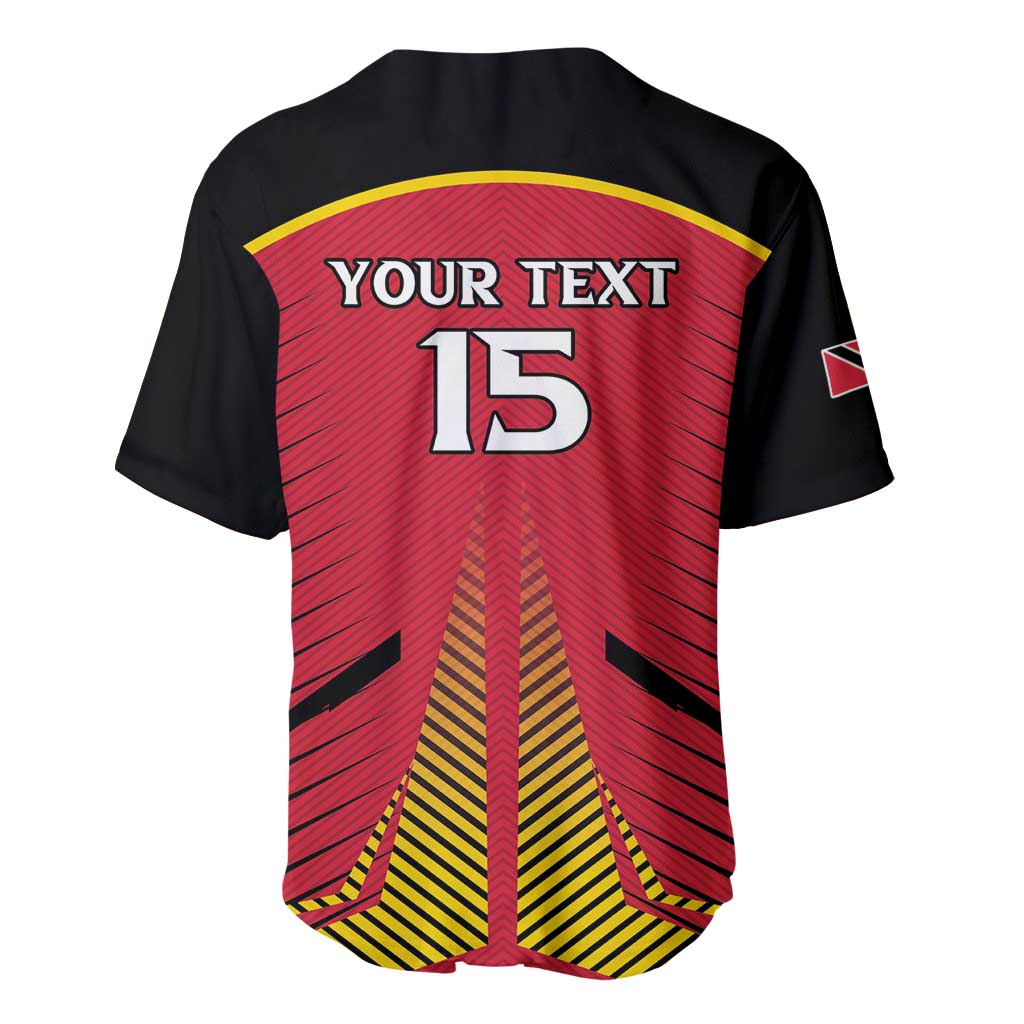 Custom Trinidad and Tobago Cricket Baseball Jersey Wave Yuh Flag - Trinbago Strong