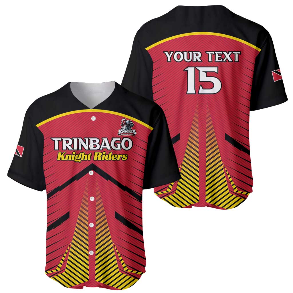 Custom Trinidad and Tobago Cricket Baseball Jersey Wave Yuh Flag - Trinbago Strong