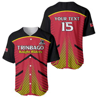 Custom Trinidad and Tobago Cricket Baseball Jersey Wave Yuh Flag - Trinbago Strong