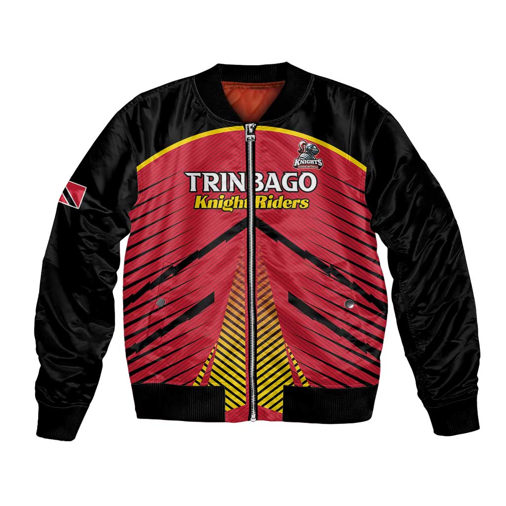 Custom Trinidad and Tobago Cricket Bomber Jacket Wave Yuh Flag - Trinbago Strong