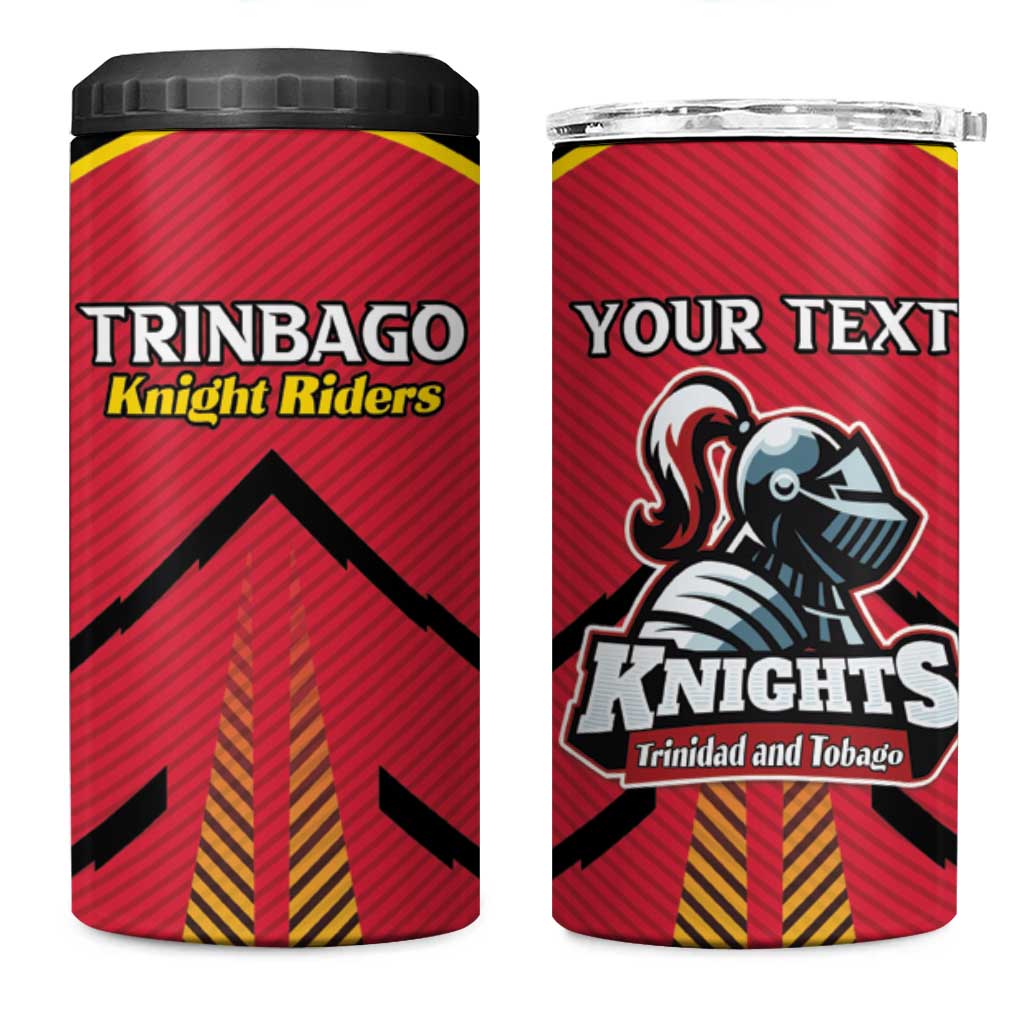 Custom Trinidad and Tobago Cricket 4 in 1 Can Cooler Tumbler Wave Yuh Flag - Trinbago Strong