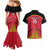 Custom Trinidad and Tobago Cricket Couples Matching Mermaid Dress and Hawaiian Shirt Wave Yuh Flag - Trinbago Strong