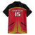 Custom Trinidad and Tobago Cricket Family Matching Off The Shoulder Long Sleeve Dress and Hawaiian Shirt Wave Yuh Flag - Trinbago Strong