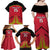 Custom Trinidad and Tobago Cricket Family Matching Off Shoulder Maxi Dress and Hawaiian Shirt Wave Yuh Flag - Trinbago Strong